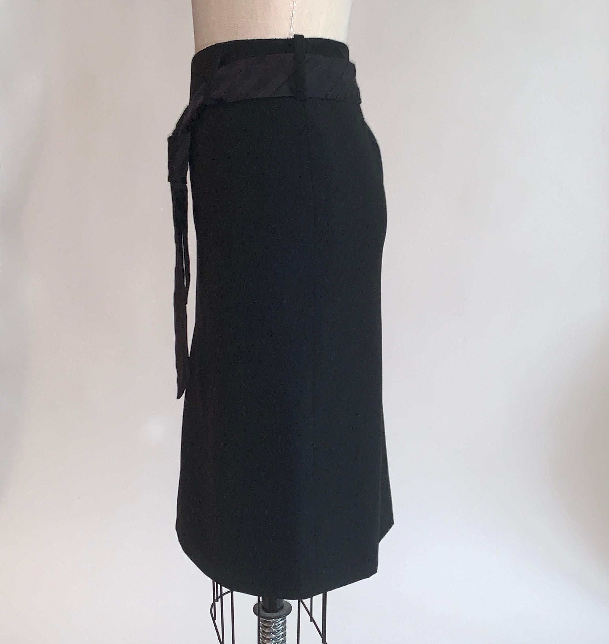 black pencil skirt with belt loops