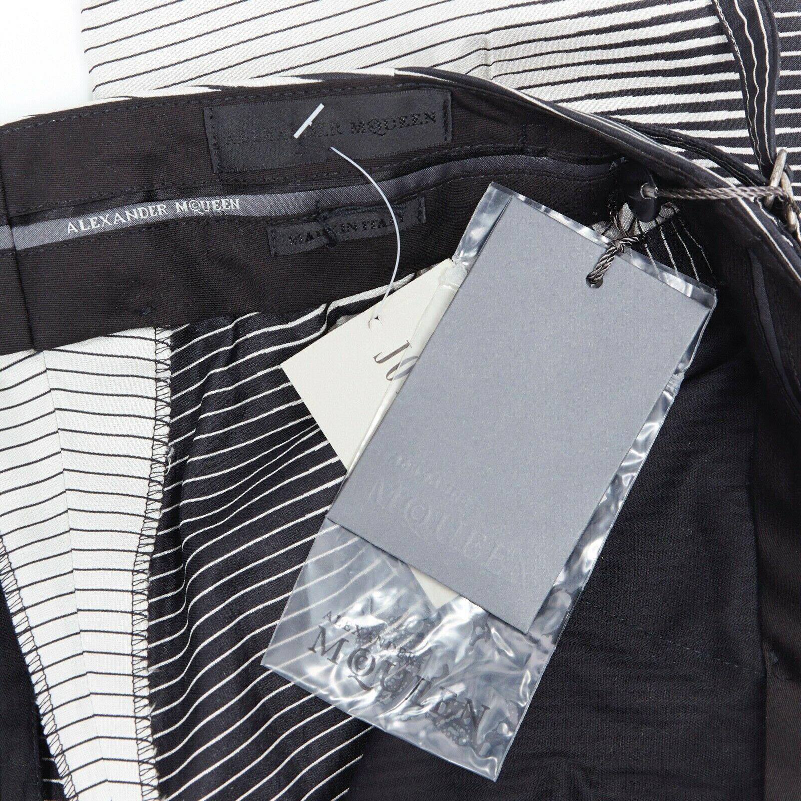 new ALEXANDER MCQUEEN 2009 grey ombre striped slim leg pant IT44 XS 5