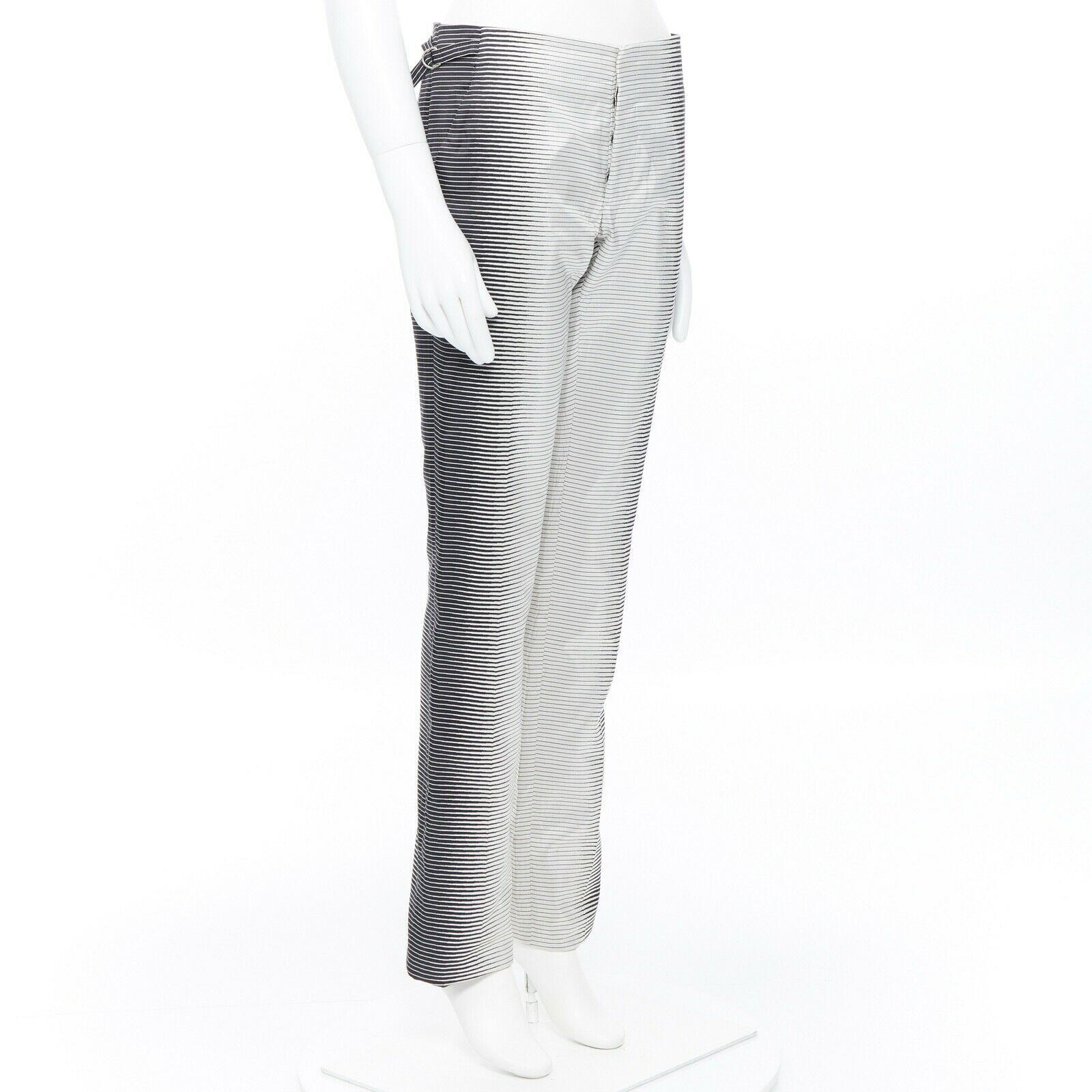 Men's new ALEXANDER MCQUEEN 2009 grey ombre striped slim leg pant IT44 XS