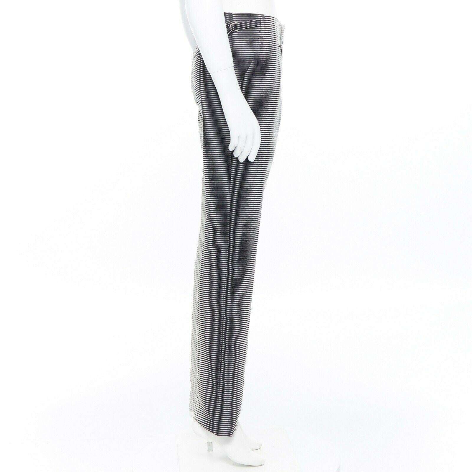 new ALEXANDER MCQUEEN 2009 grey ombre striped slim leg pant IT44 XS 1