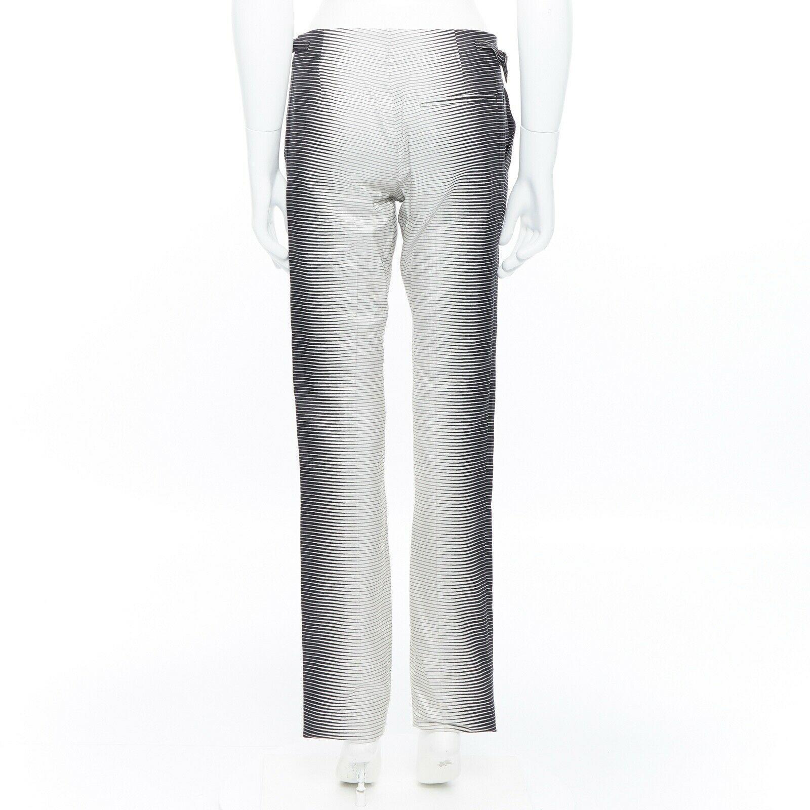 new ALEXANDER MCQUEEN 2009 grey ombre striped slim leg pant IT44 XS 2