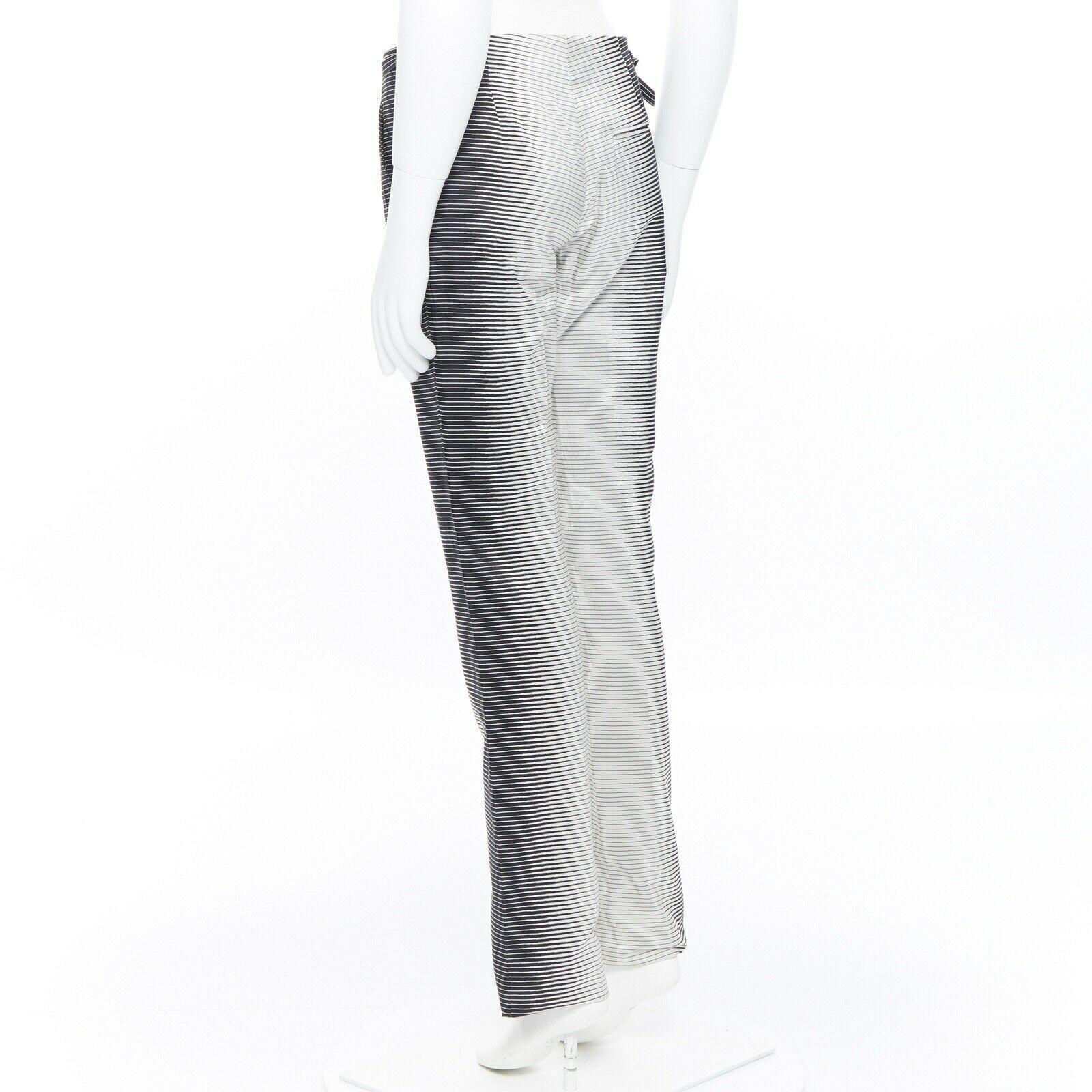 new ALEXANDER MCQUEEN 2009 grey ombre striped slim leg pant IT44 XS 3