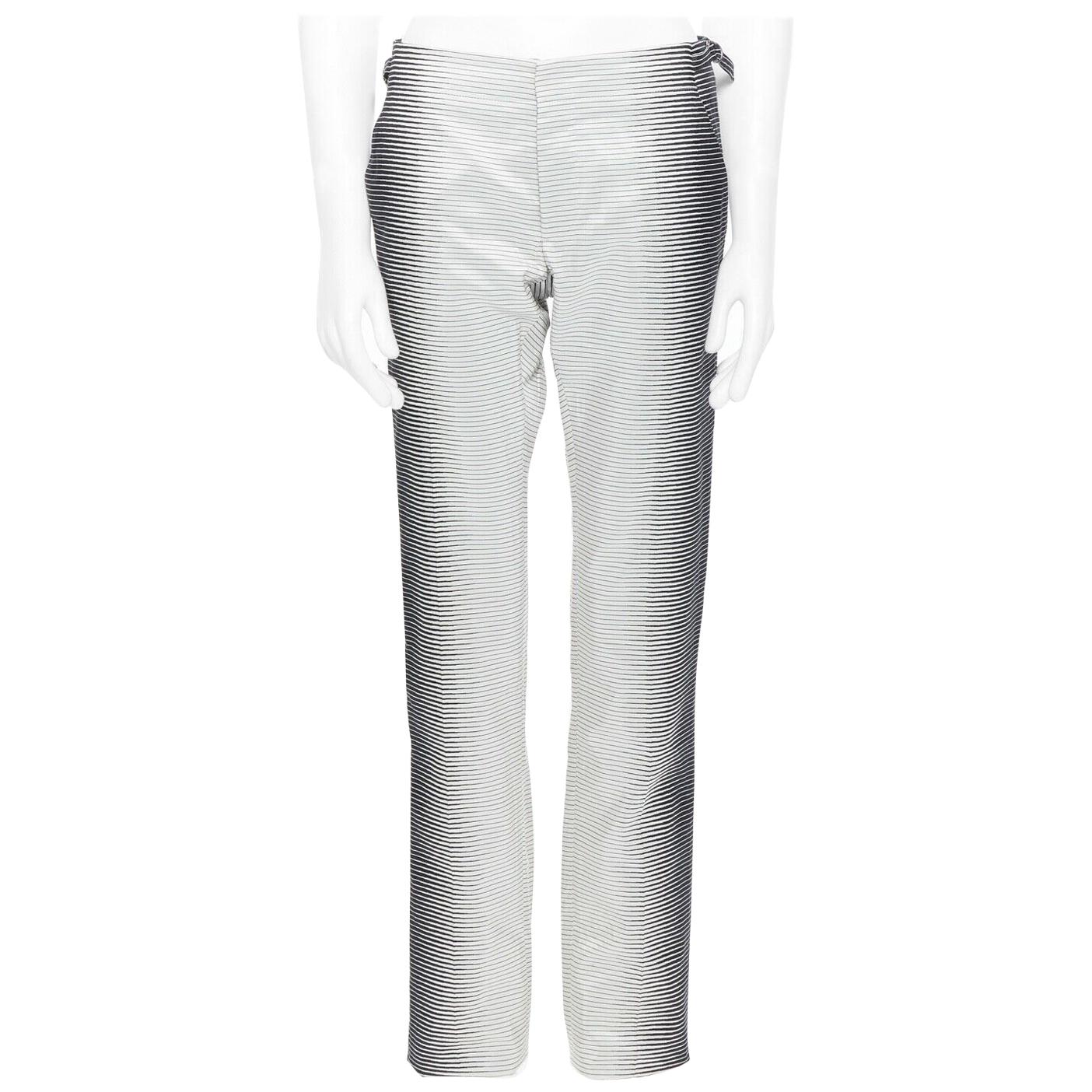 new ALEXANDER MCQUEEN 2009 grey ombre striped slim leg pant IT44 XS