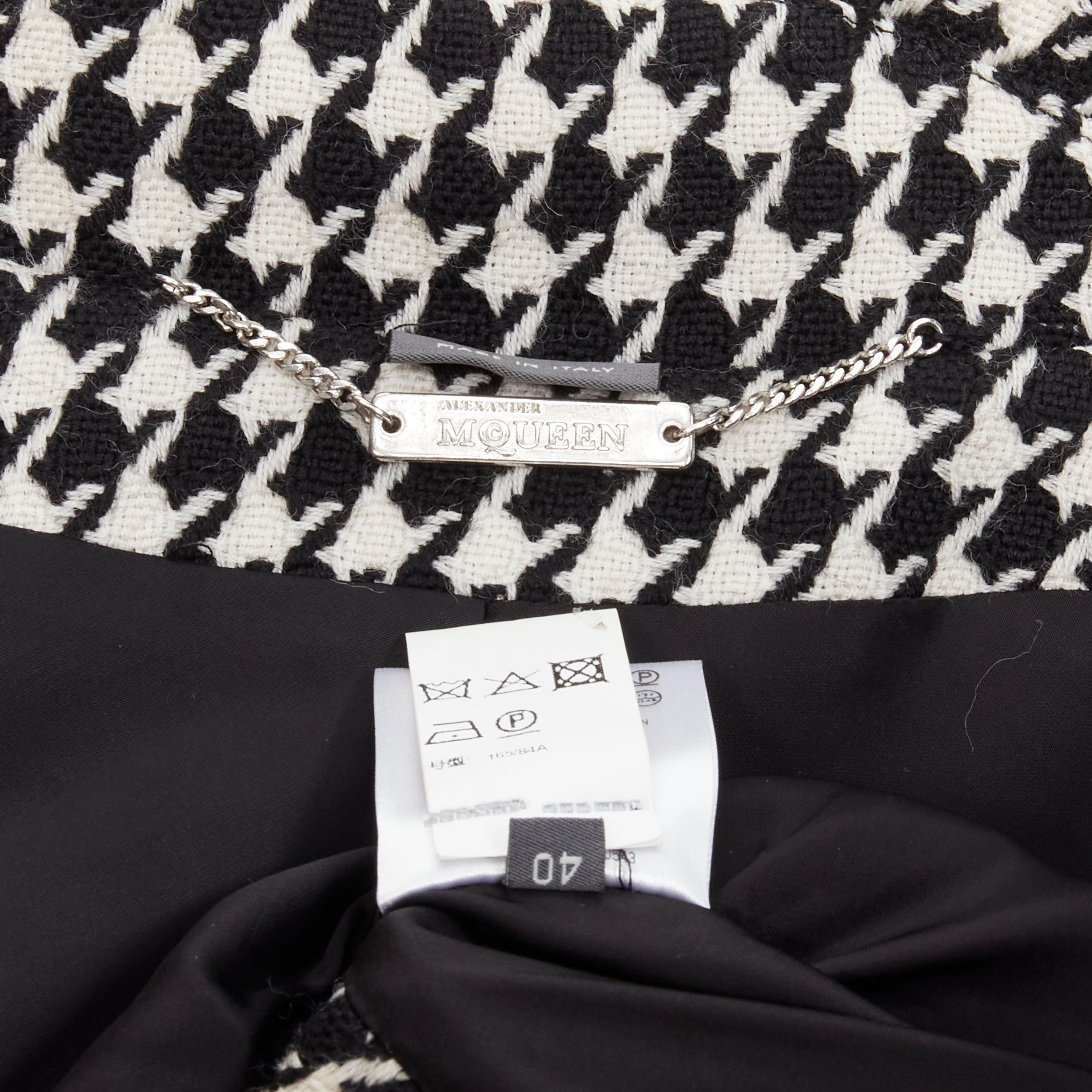 neu ALEXANDER MCQUEEN 2009 Runway Horn Of Plenty Look 1 Jacke mit Hahnentrittmuster IT40 7