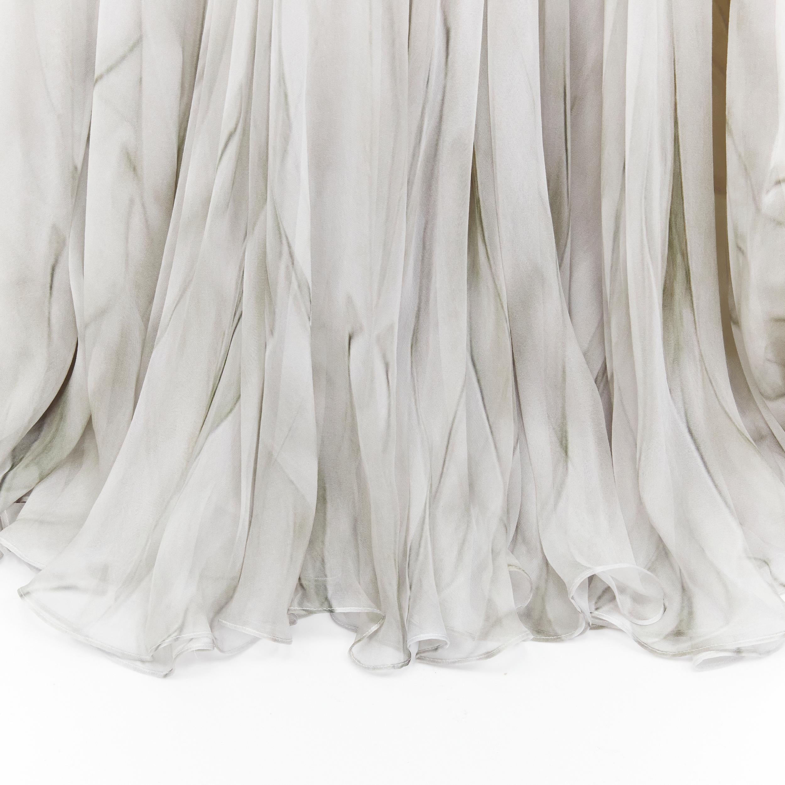 new ALEXANDER MCQUEEN 2010 Angels Demons embellished chiffon skirt gown IT40 S 6