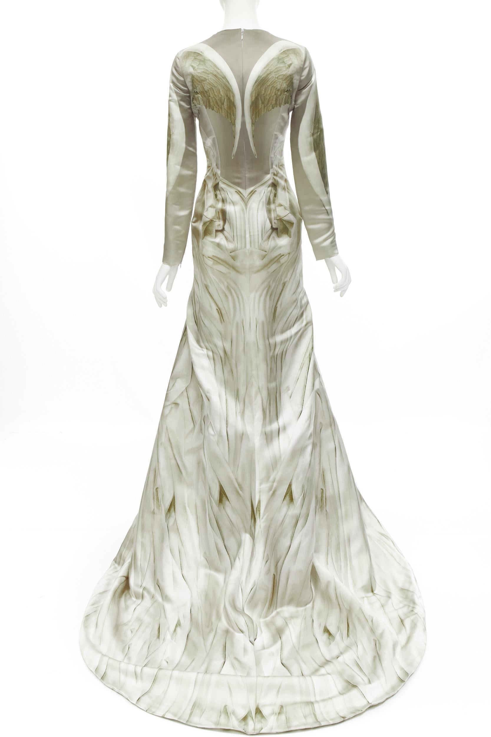 Women's new ALEXANDER MCQUEEN 2010 Angels Demons embellished chiffon skirt gown IT40 S