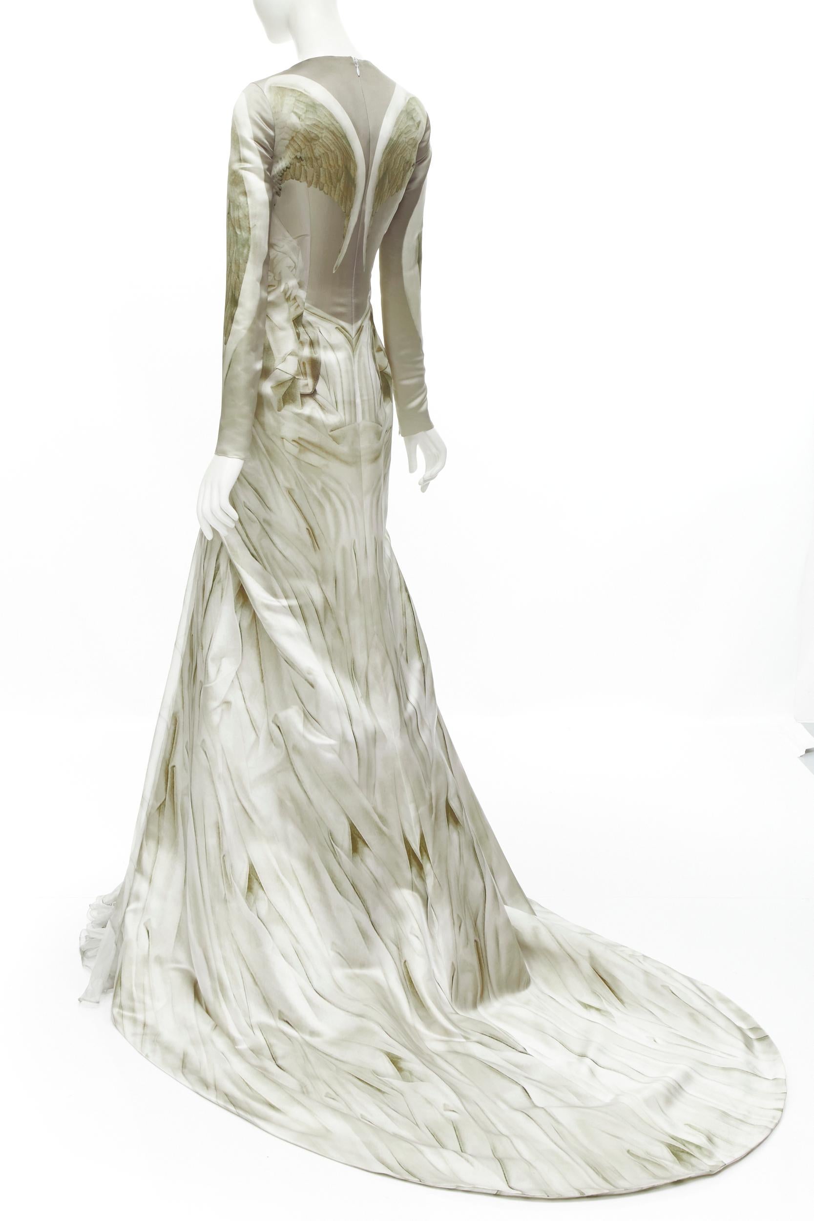 ALEXANDER MCQUEEN - Robe jupe en mousseline embellie Angels Demons, taille IT 40, 2010 en vente 1