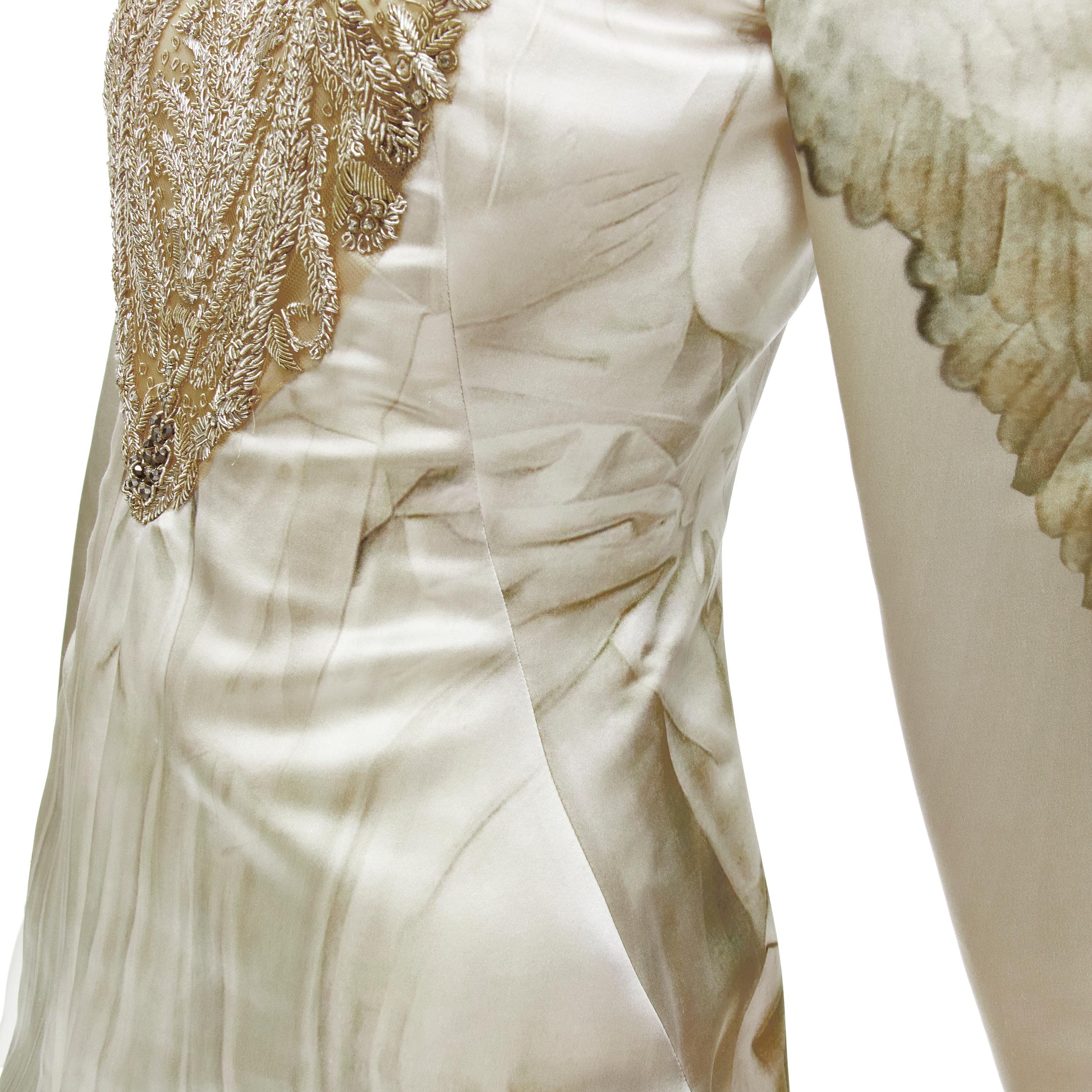 ALEXANDER MCQUEEN - Robe jupe en mousseline embellie Angels Demons, taille IT 40, 2010 en vente 3