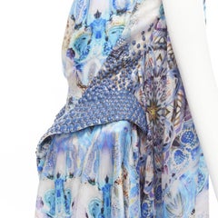 ALEXANDER MCQUEEN 2010 Runway Platos Atlantis robe embellie bleue IT40 S