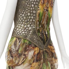 new ALEXANDER MCQUEEN 2010 Runway Platos Atlantis laser cut Moth dress IT38 S