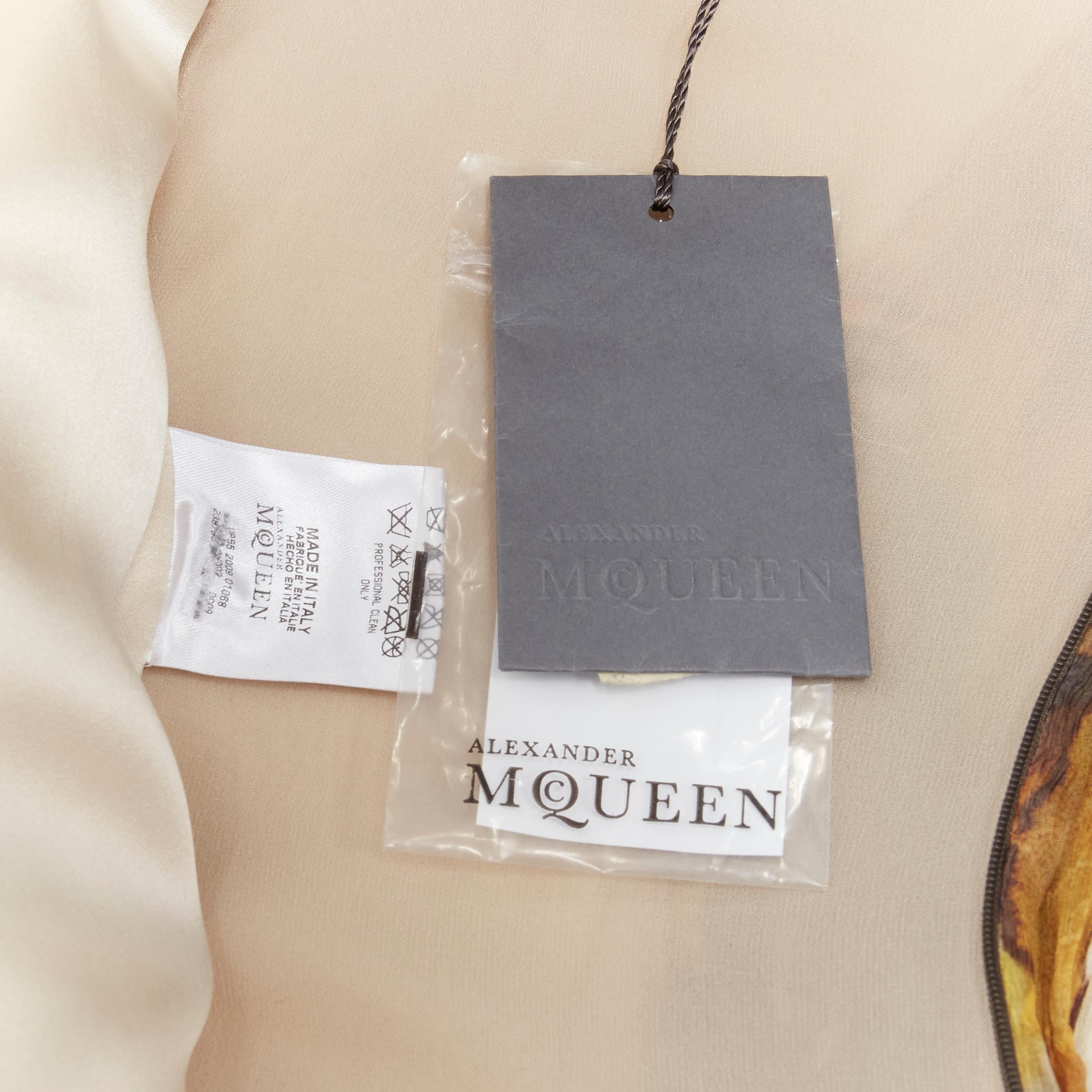 new ALEXANDER MCQUEEN 2010 Runway Platos Atlantis laser cut Moth dress IT40 S 3
