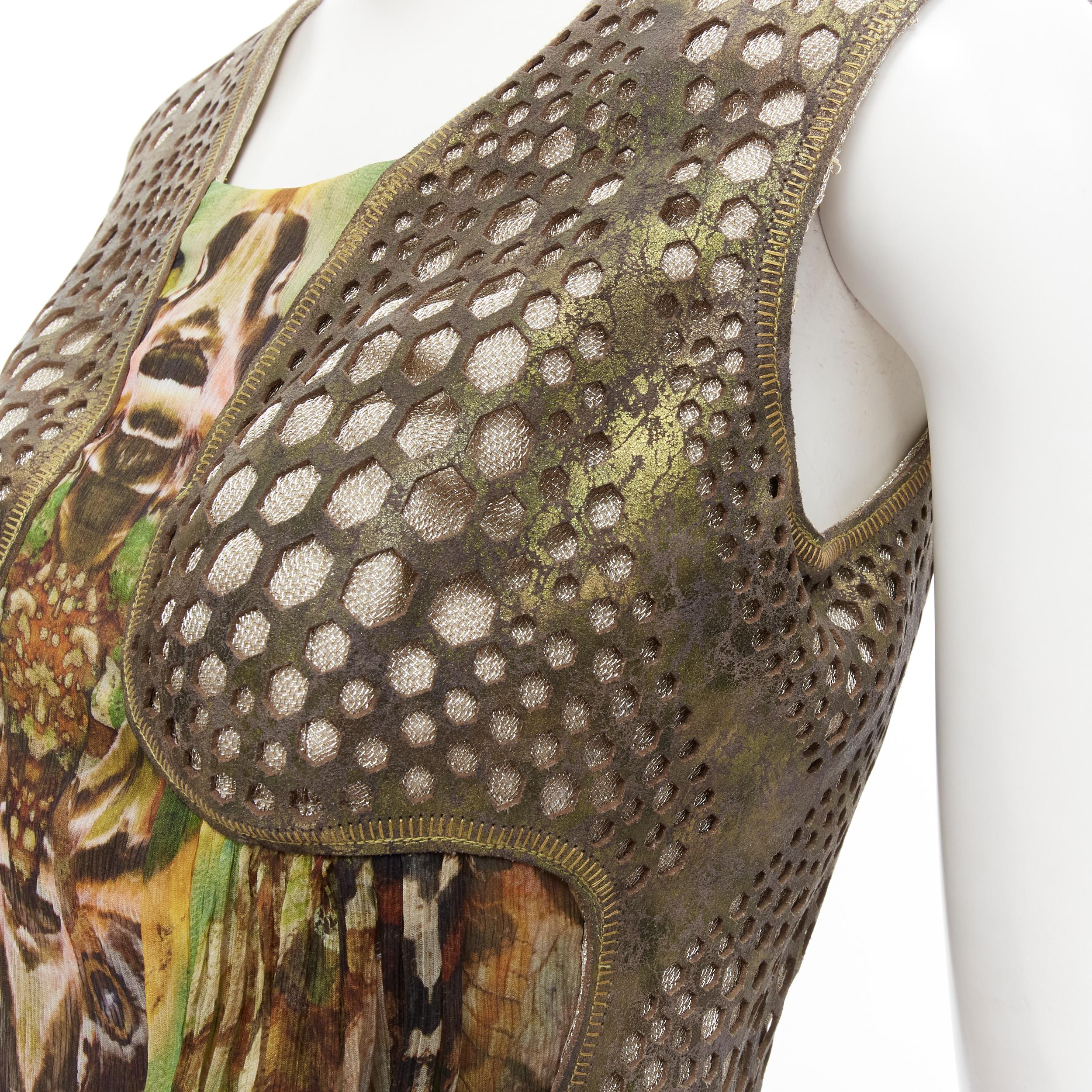 new ALEXANDER MCQUEEN 2010 Runway Platos Atlantis laser cut Moth dress IT40 S In New Condition In Hong Kong, NT