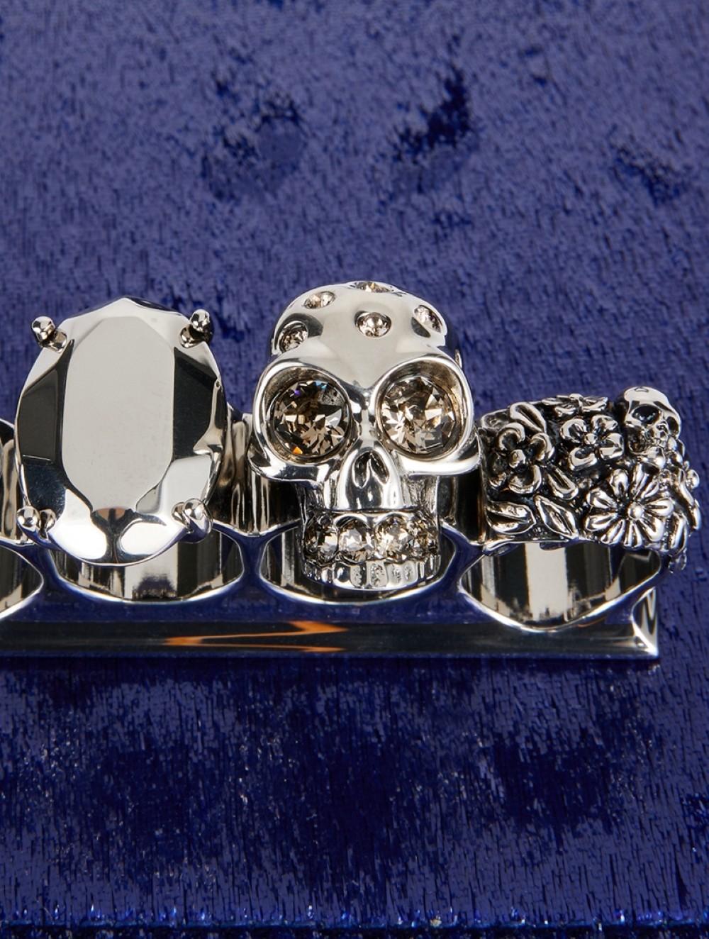 Violet New Alexander McQueen 2019 Jeweled Tinsel Satchel Bag $2940 en vente