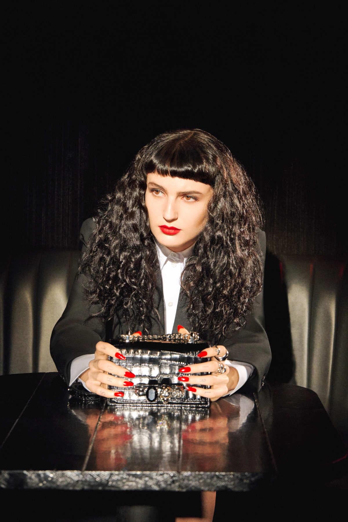 New Alexander McQueen 2019 Jeweled Tinsel Satchel Bag $2940 en vente 2