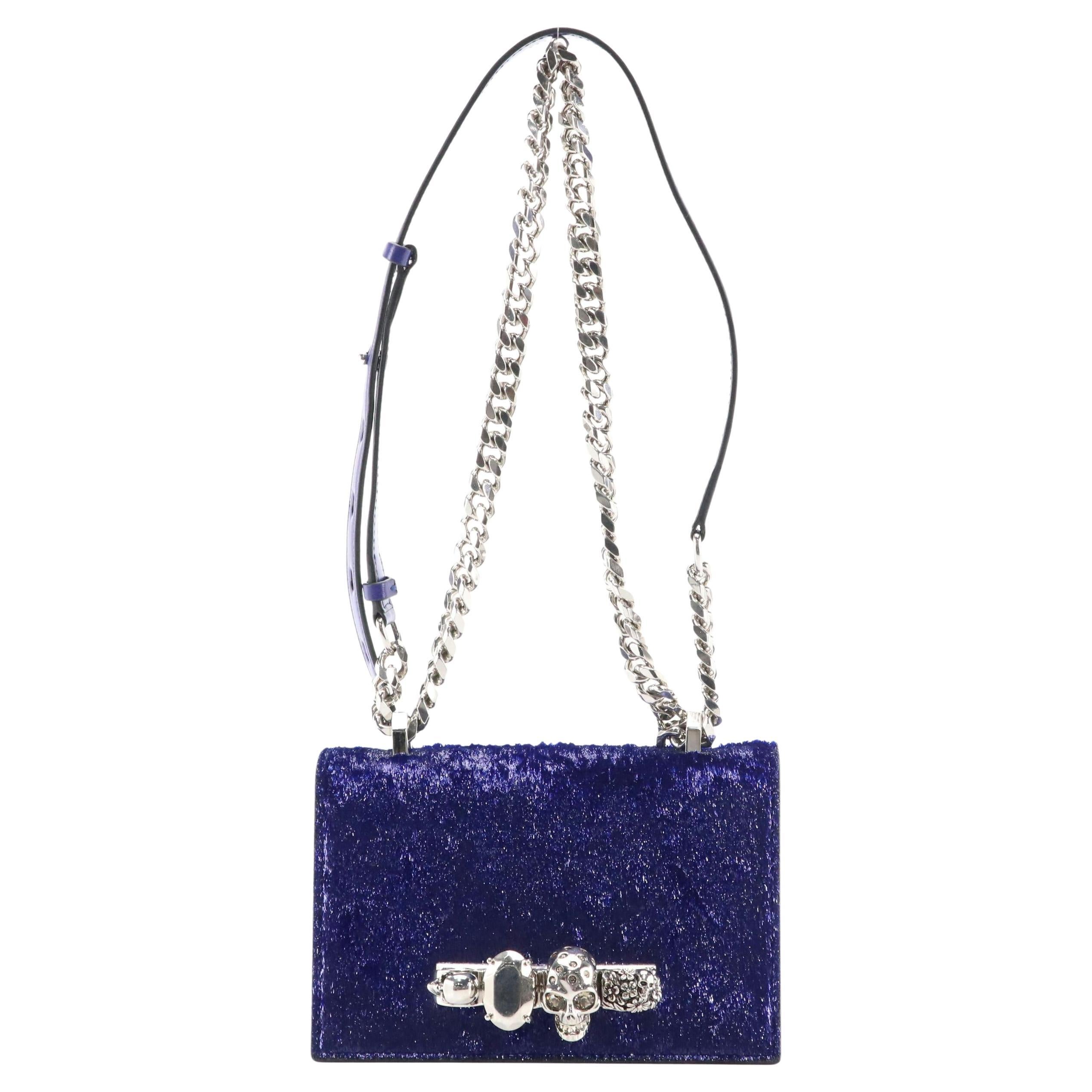 New Alexander McQueen 2019 Jeweled Tinsel Satchel Bag $2940