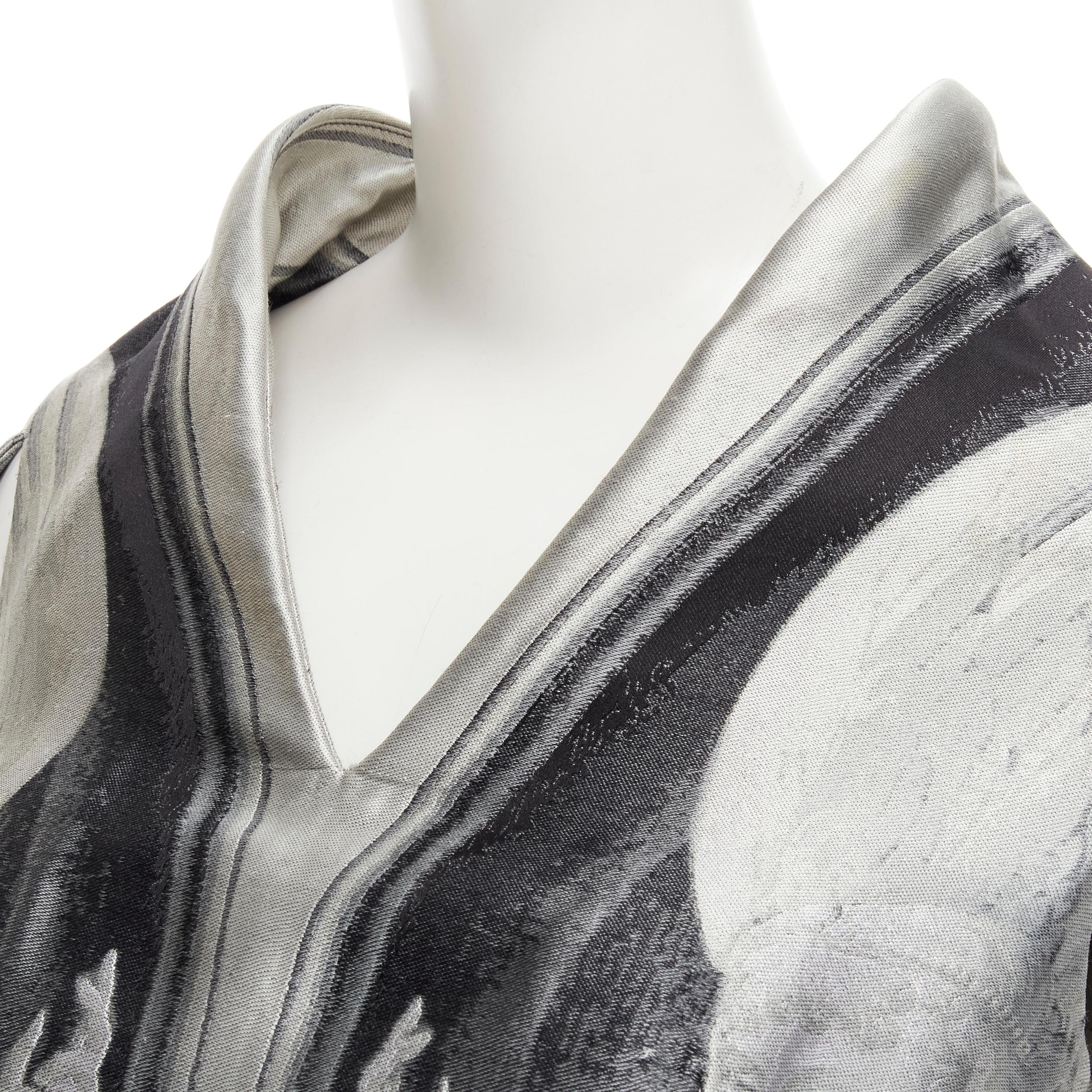 new ALEXANDER MCQUEEN 2010 Angels Demons Runway jacquard draped gown IT40 S 1