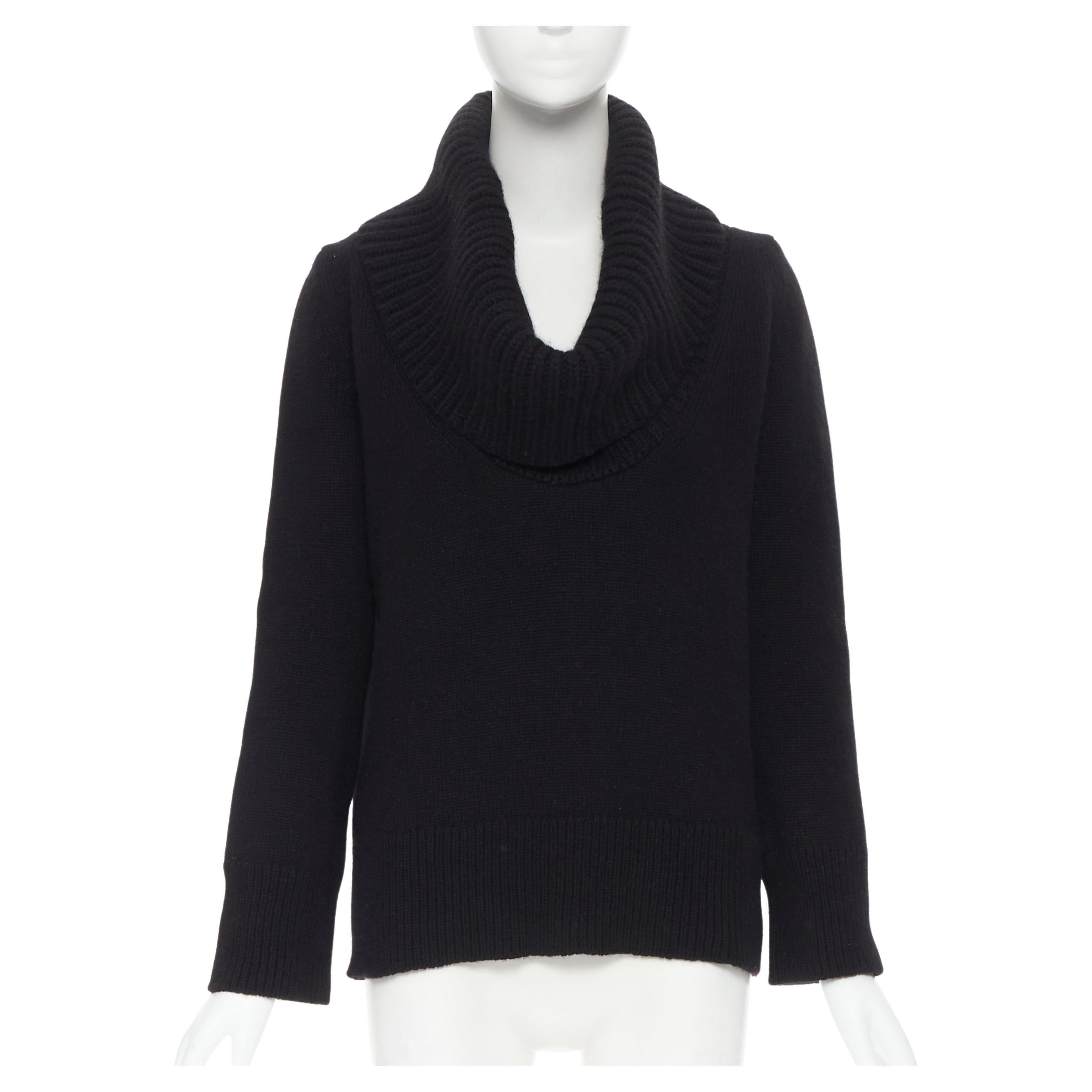2012 Vintage black lambswool and angora blend turtleneck sweater  M