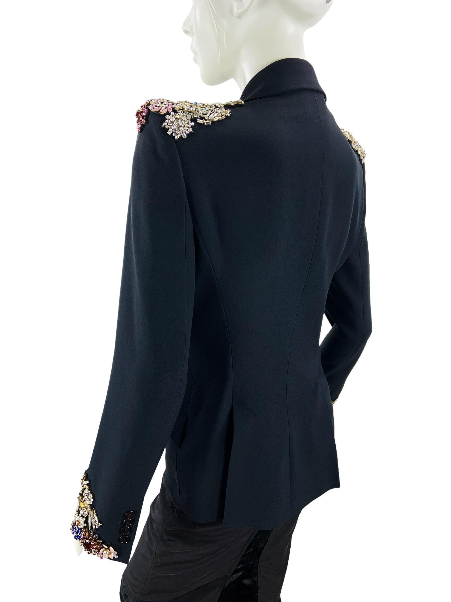 Nuovo Alexander McQueen Giacca impreziosita da cristalli come visto su  Sharon Osbourne 42 In condizioni Nuovo in vendita a Montgomery, TX