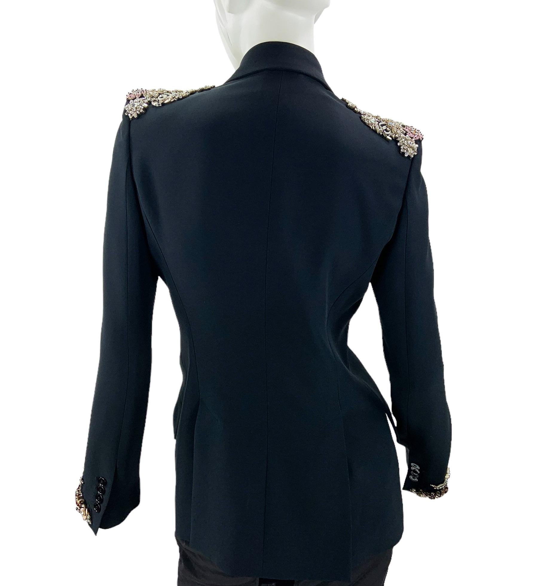 Donna Nuovo Alexander McQueen Giacca impreziosita da cristalli come visto su  Sharon Osbourne 42 in vendita