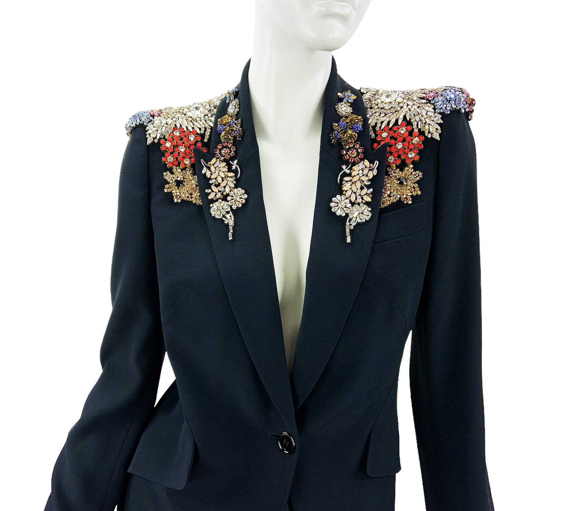 Nuovo Alexander McQueen Giacca impreziosita da cristalli come visto su  Sharon Osbourne 42 in vendita 1