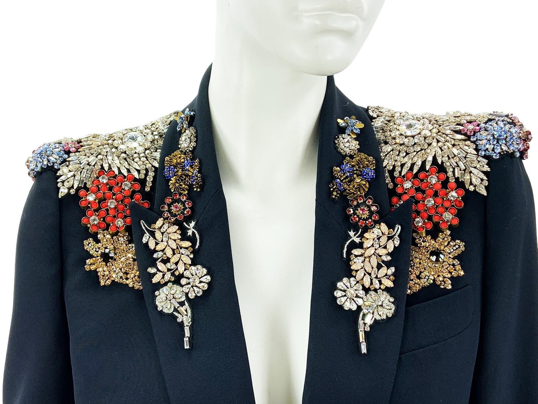 Nuovo Alexander McQueen Giacca impreziosita da cristalli come visto su  Sharon Osbourne 42 in vendita 2