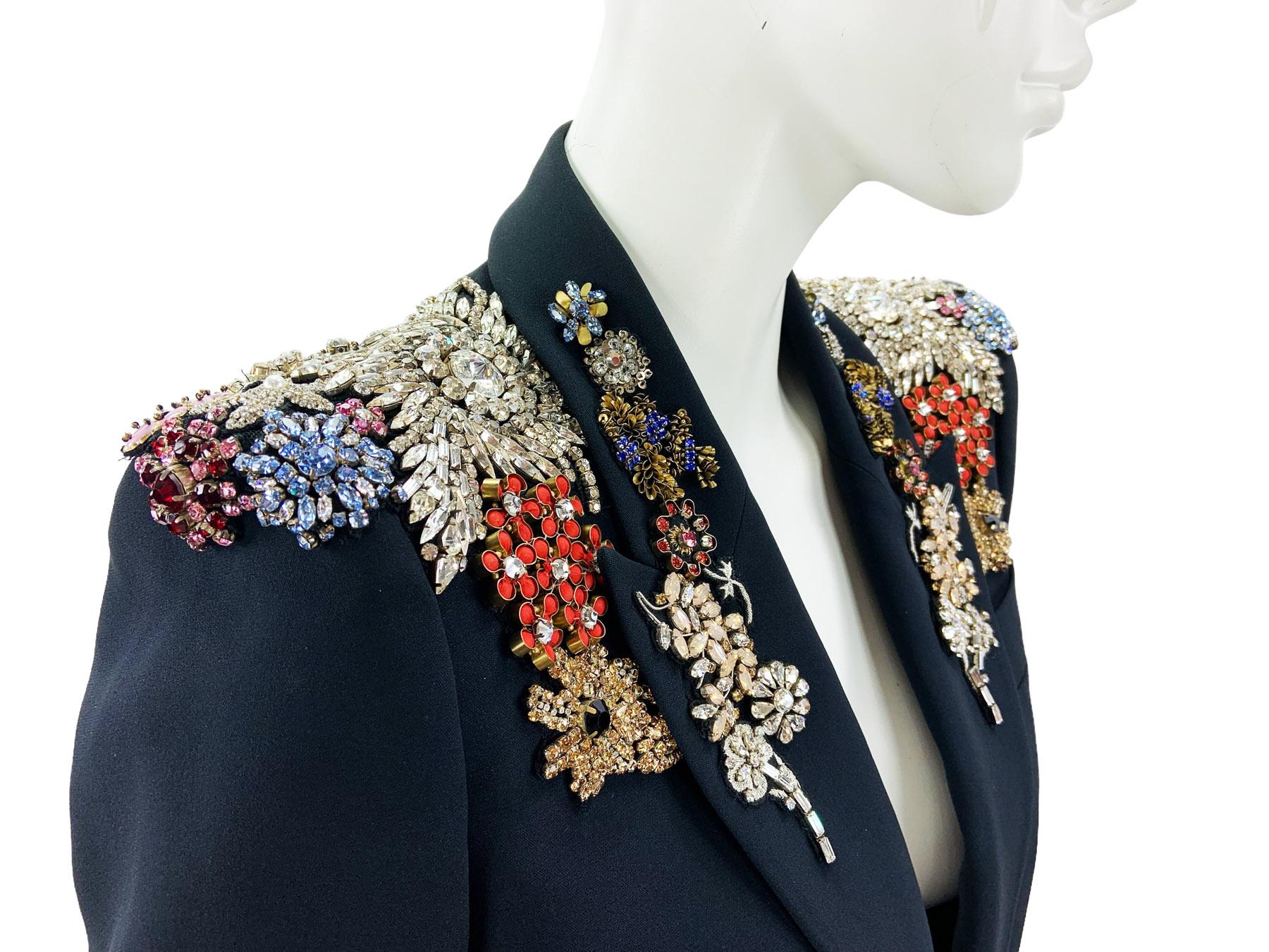 Nuovo Alexander McQueen Giacca impreziosita da cristalli come visto su  Sharon Osbourne 42 in vendita 3