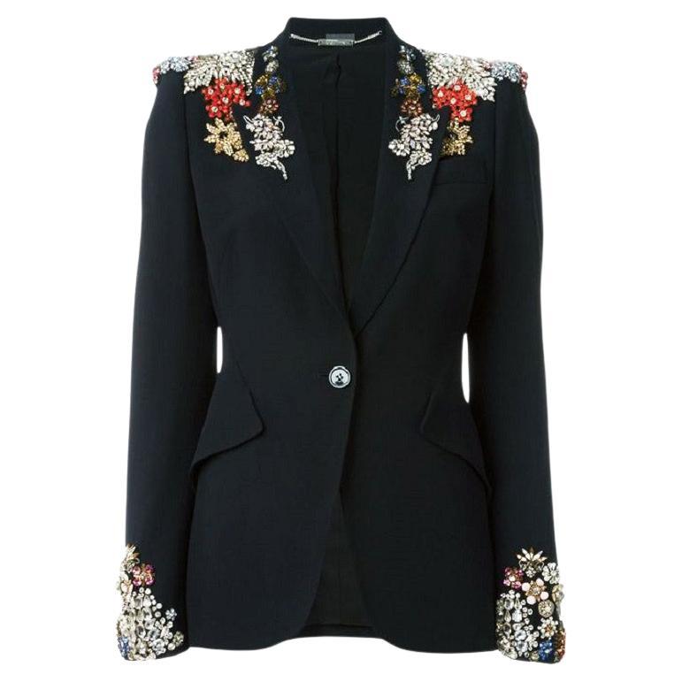 Nuovo Alexander McQueen Giacca impreziosita da cristalli come visto su  Sharon Osbourne 42 in vendita