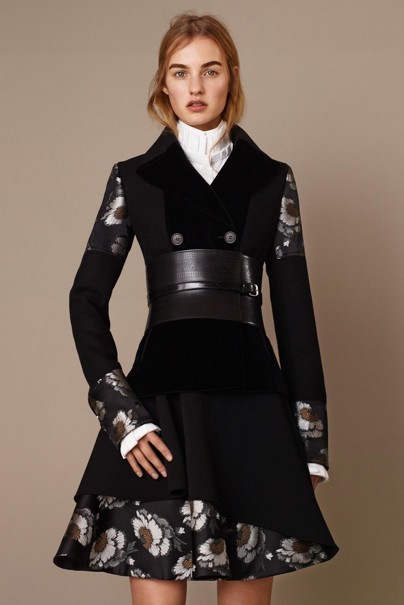 Women's New Alexander McQueen F/W 2015 Wool Dress  $2425 Sz IT 46