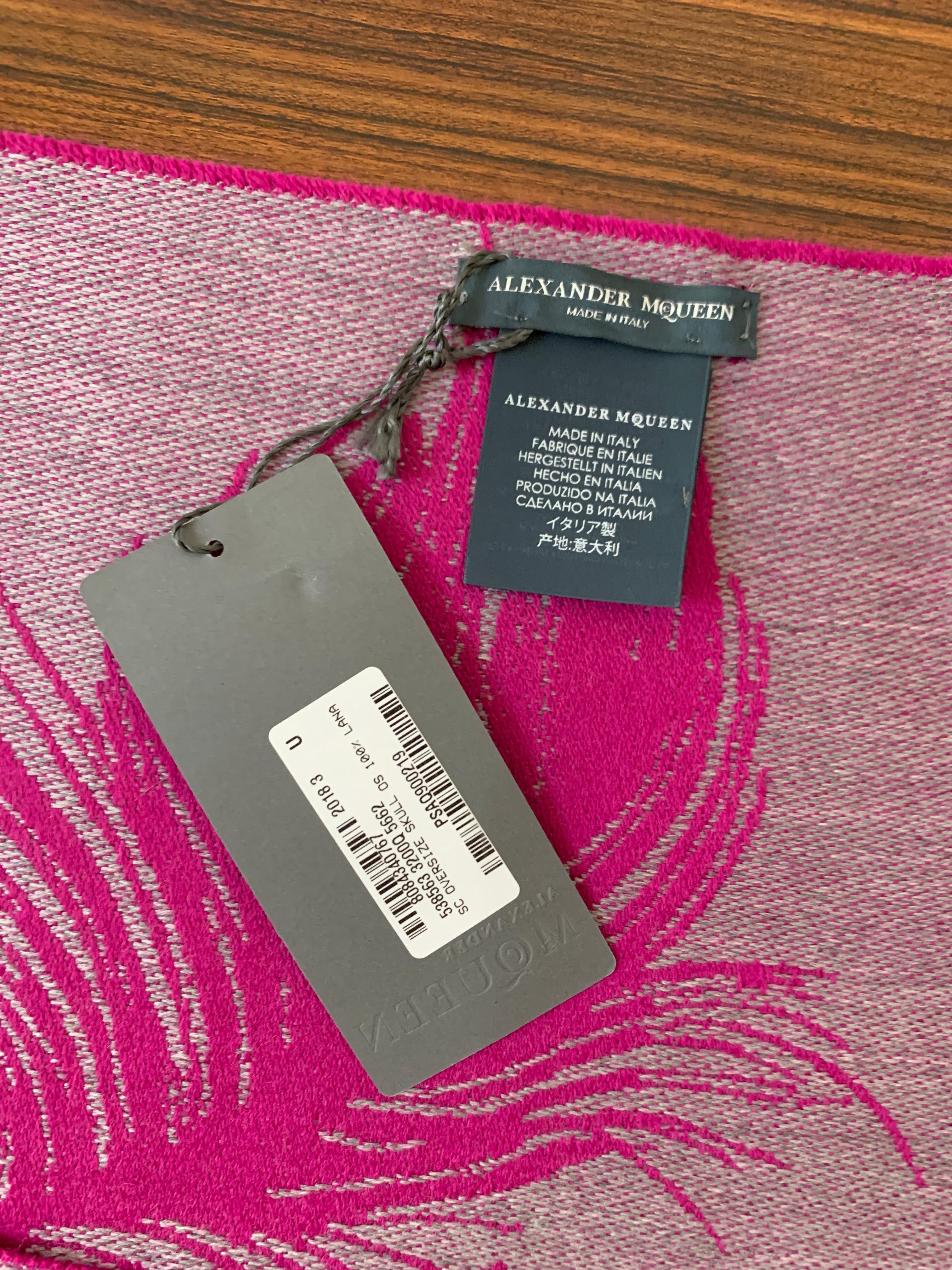 alexander mcqueen scarf pink