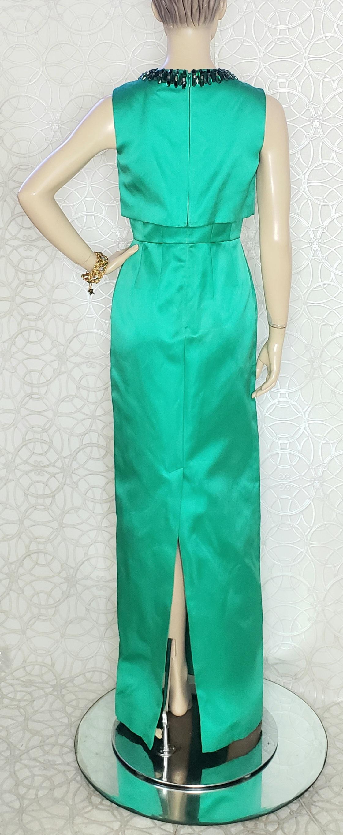 Green NEW ALEXANDER McQueen GREEN EVENING DRESS size 40 - 4 For Sale