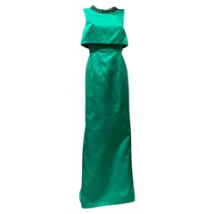 NEW ALEXANDER McQueen GREEN EVENING DRESS size 40 - 4