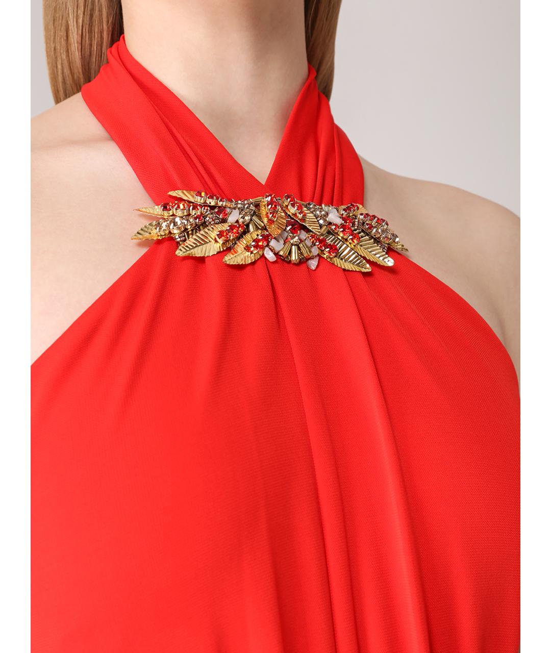 New Alexander McQueen long red embellished dress In Excellent Condition For Sale In Montgomery, TX