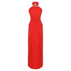 New Alexander McQueen long red embellished dress