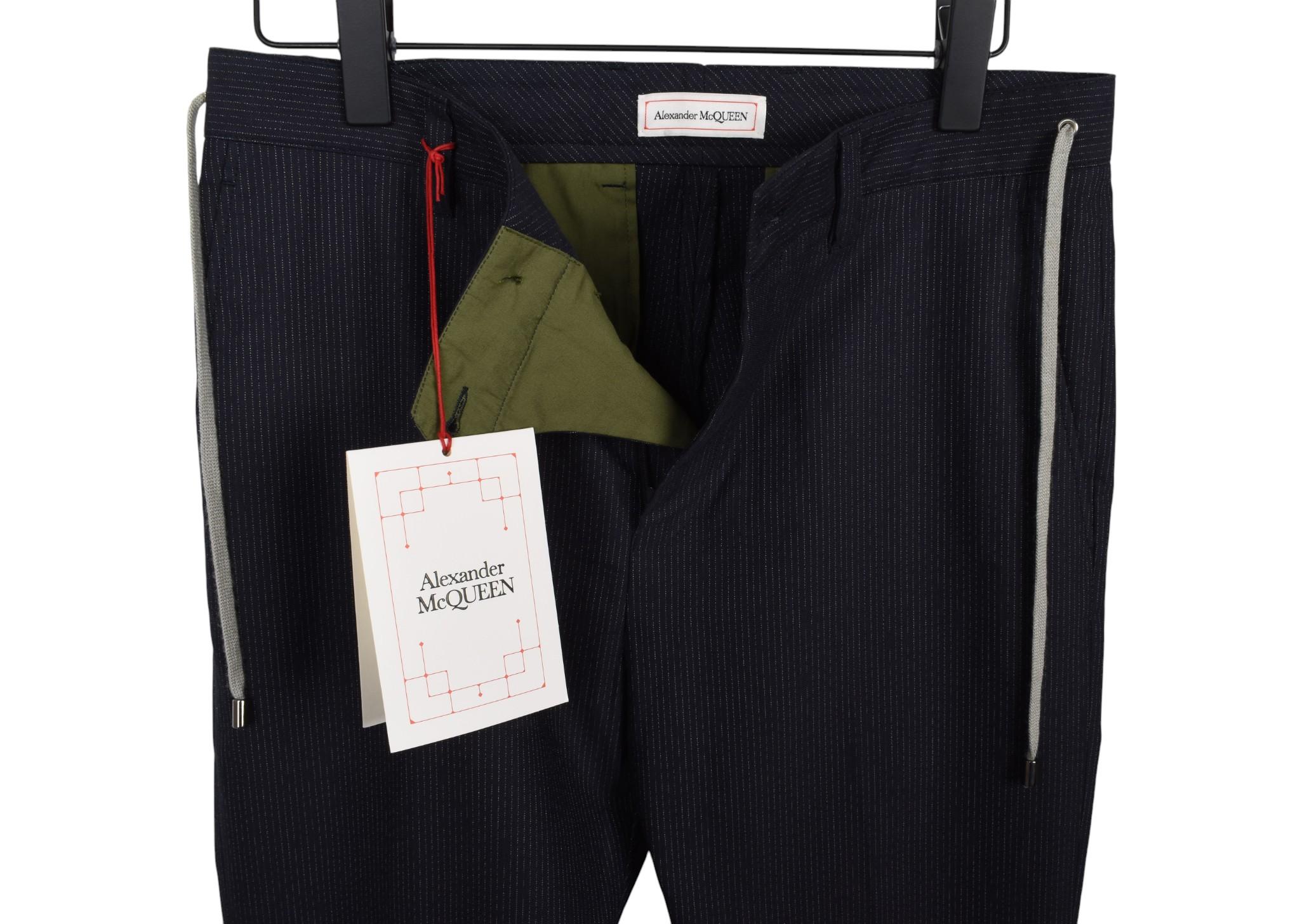 New Alexander McQueen Uomo Pantaloni dritti a righe Taglia IT50-L in vendita 2