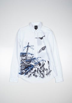 New Alexander Mcqueen Men Shirt with Print Size ITA48/Medium, S1271