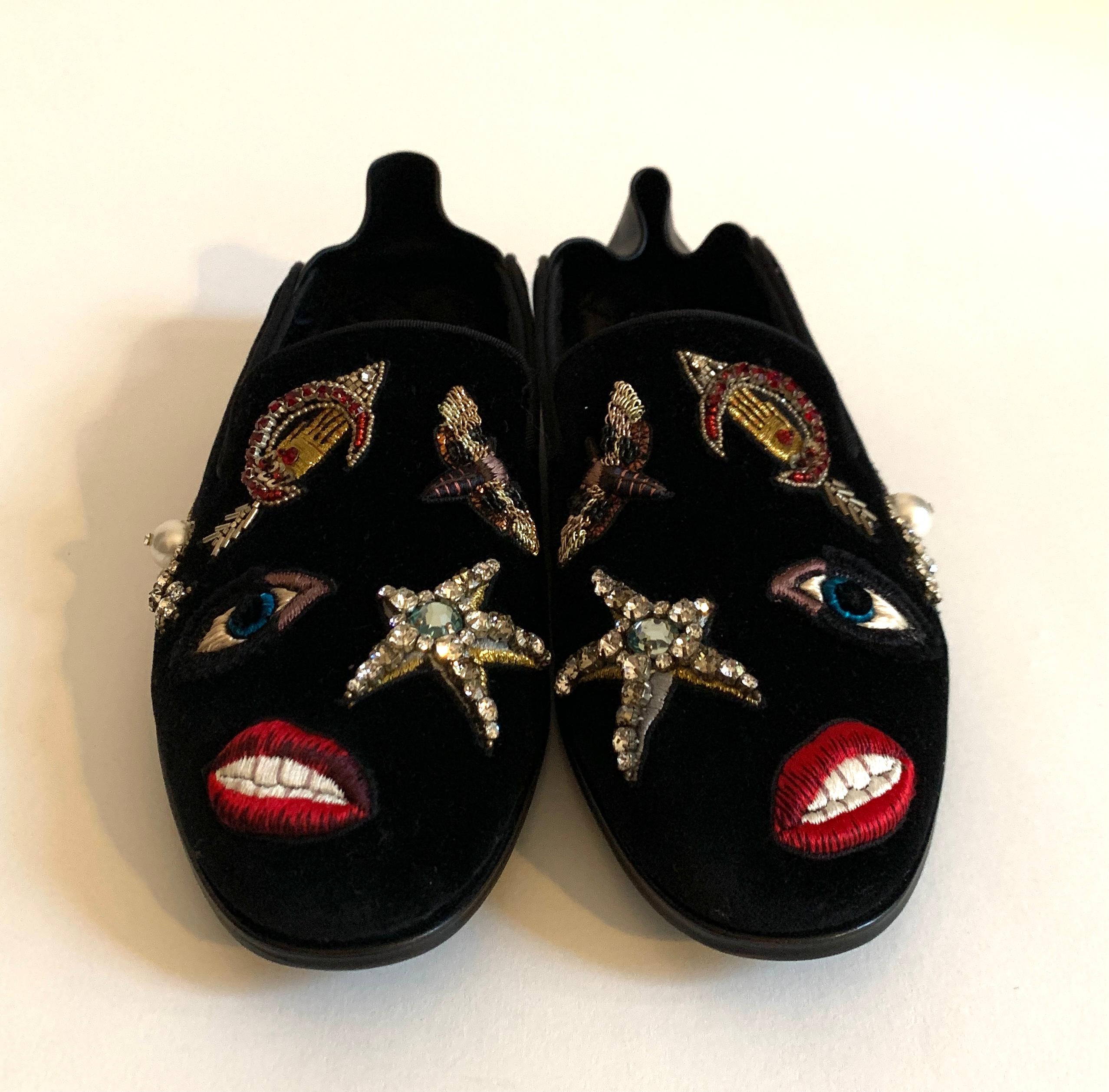 alexander mcqueen velvet loafers