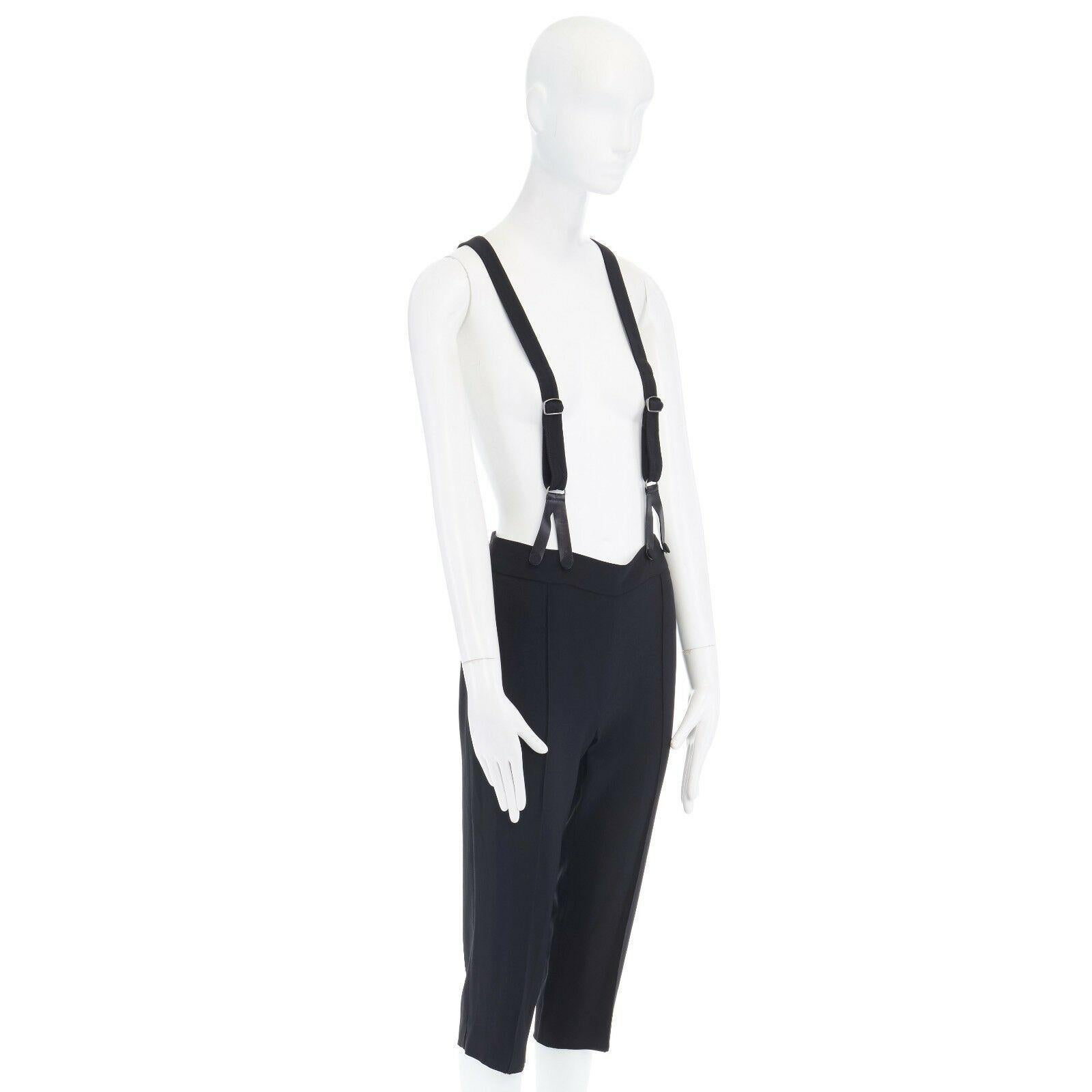 new ALEXANDER MCQUEEN Runway SS07 suspender braces cropped dungaree pants IT40 In Good Condition In Hong Kong, NT