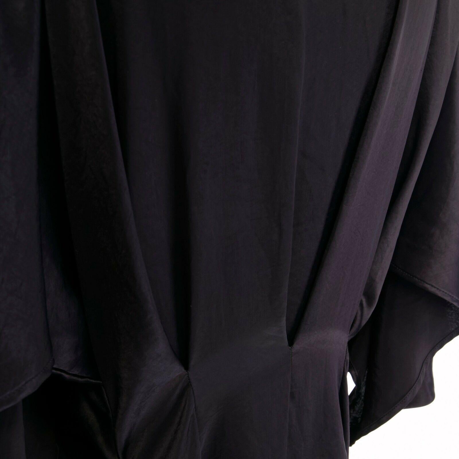 new ALEXANDER MCQUEEN Runway SS08 black single button kimono mini dress IT38 XS 3