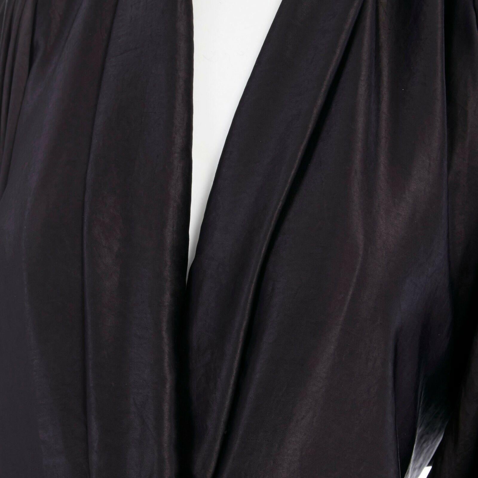 new ALEXANDER MCQUEEN Runway SS08 black single button kimono mini dress IT38 XS 1