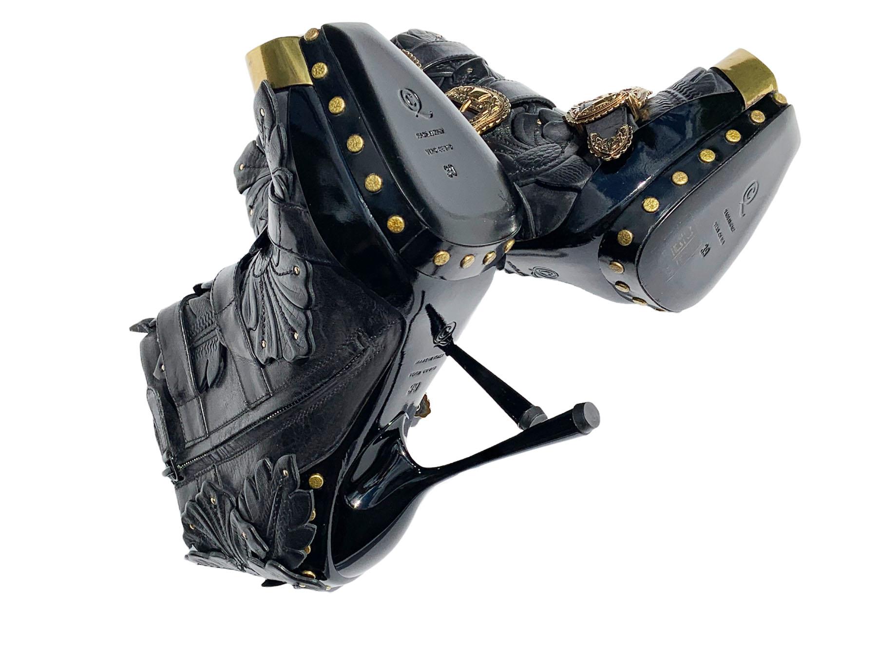 New Alexander McQueen S/S 2011 3D Embellished Studded Ankle Boots 39 US 9 2