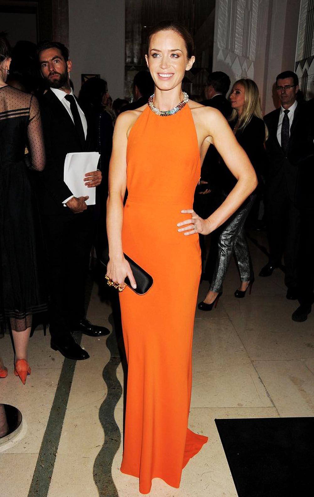 Women's New Alexander McQueen S/S 2013 Red Carpet Jeweled Orange Halter Stretch Dress 38 For Sale