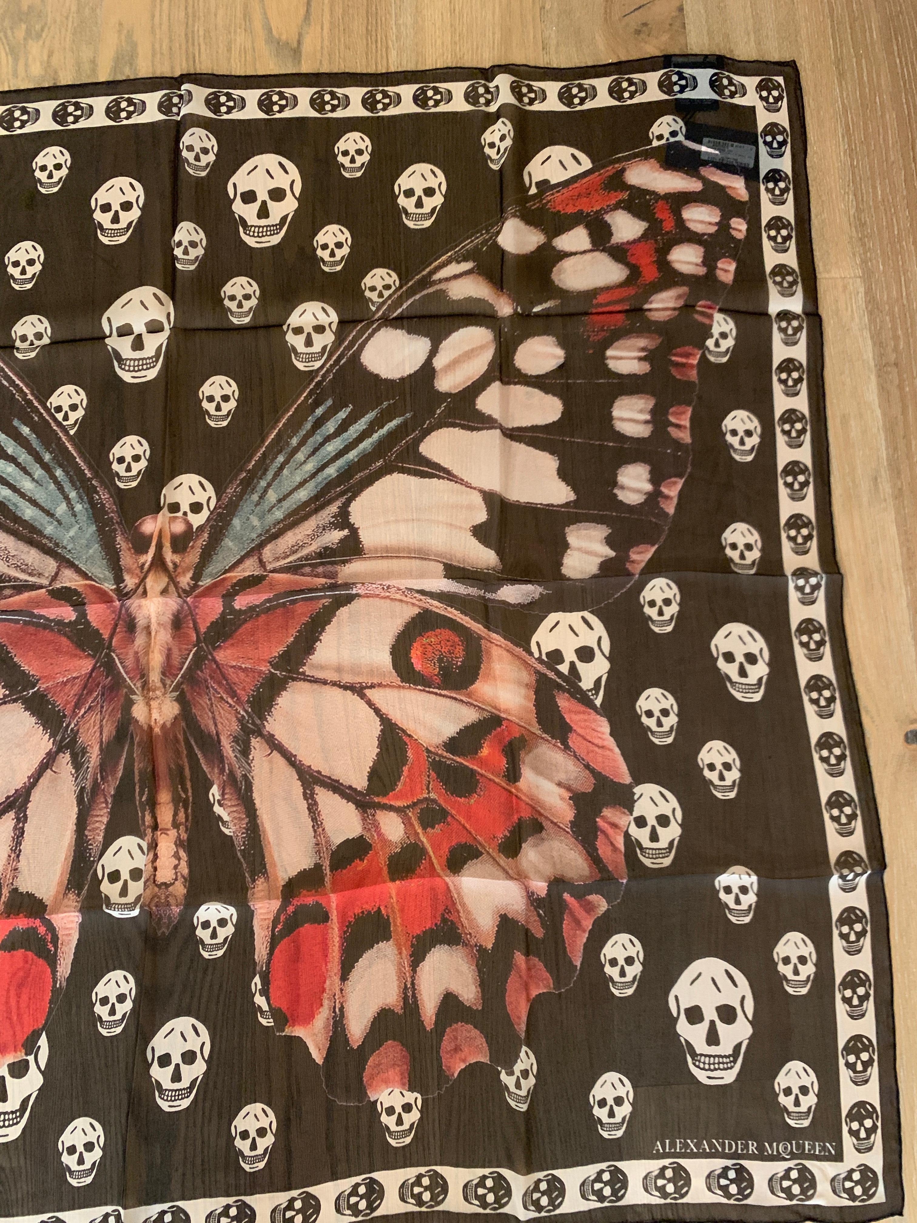 alexander mcqueen butterfly scarf