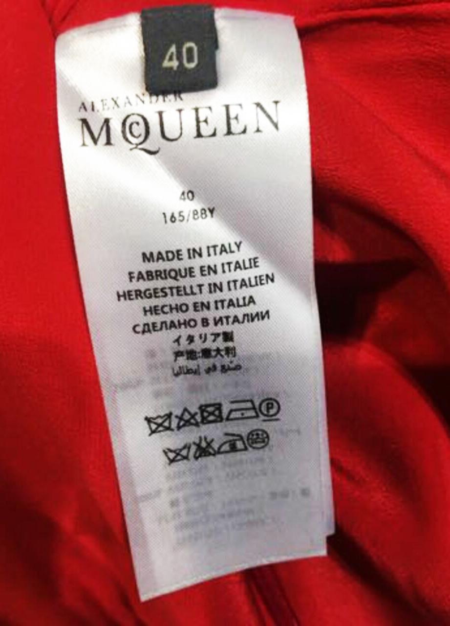 NEW ALEXANDER McQueen VISCOSE RED DRESS 40 1