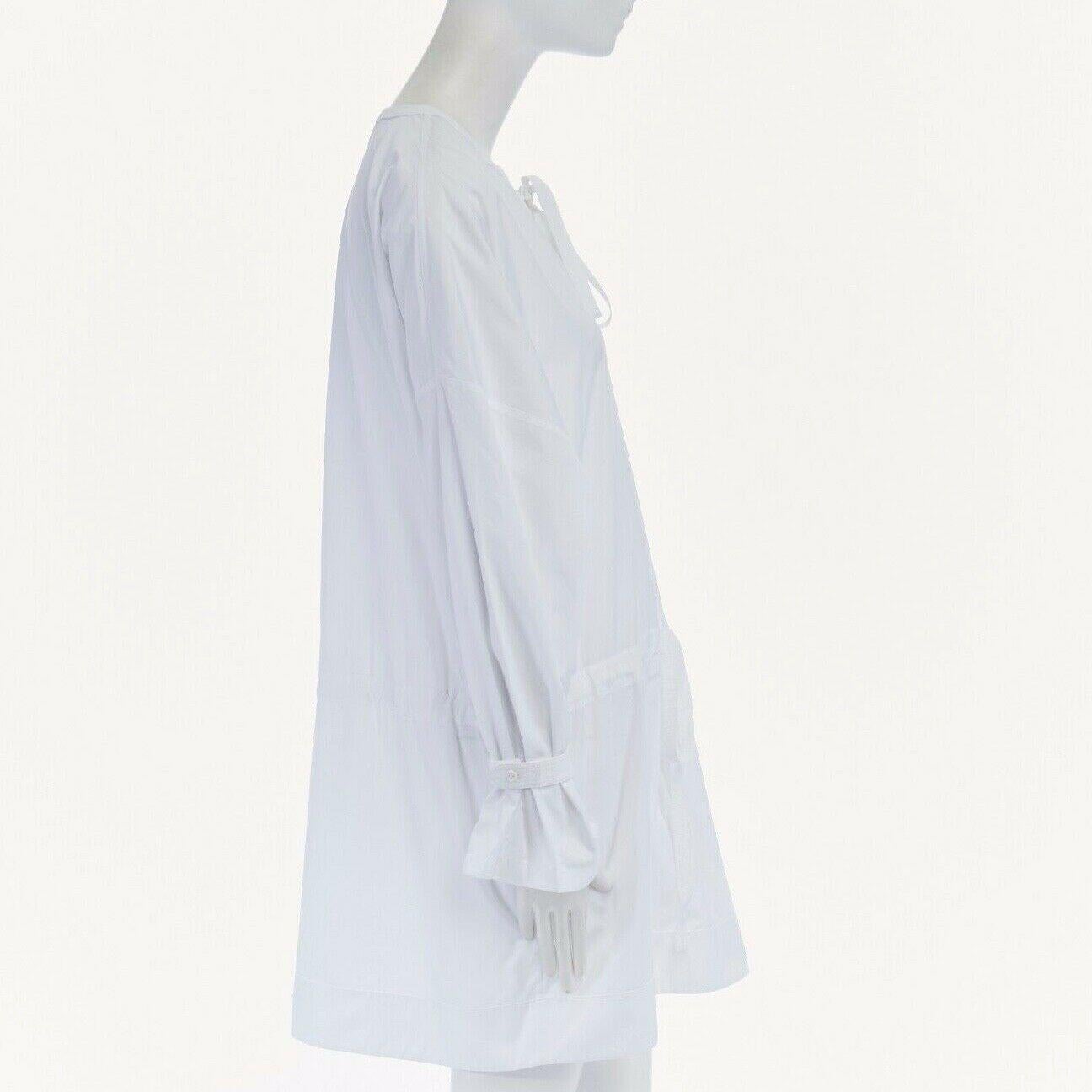 Women's new ALEXANDER MCQUEEN white cotton lace front tunic dress FR38 US8 UK10 M