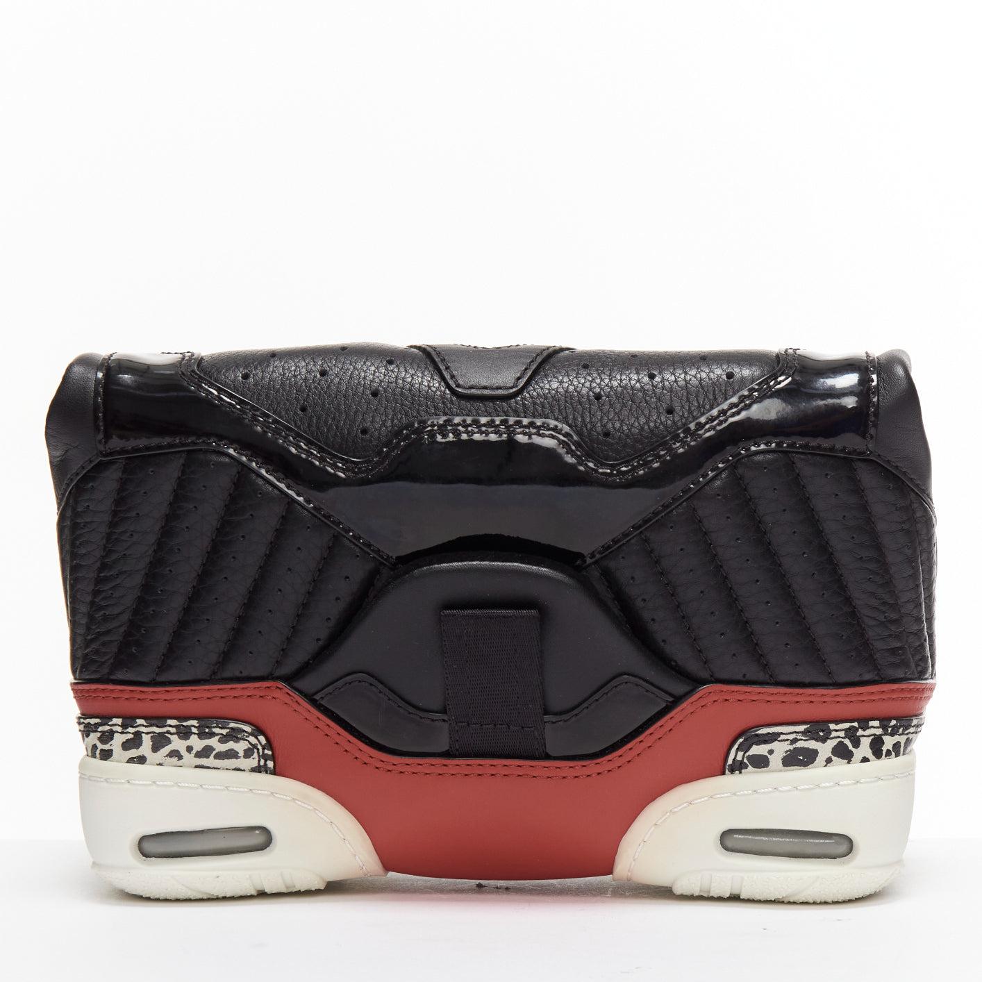 Women's new ALEXANDER WANG 2015 Runway Sneaker black leather panels clutch bag For Sale