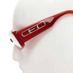new ALEXANDER WANG GENTLE MONSTER CEO red rectangular sunglasses
