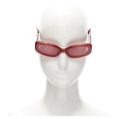 new ALEXANDER WANG GENTLE MONSTER CEO red rectangular sunglasses