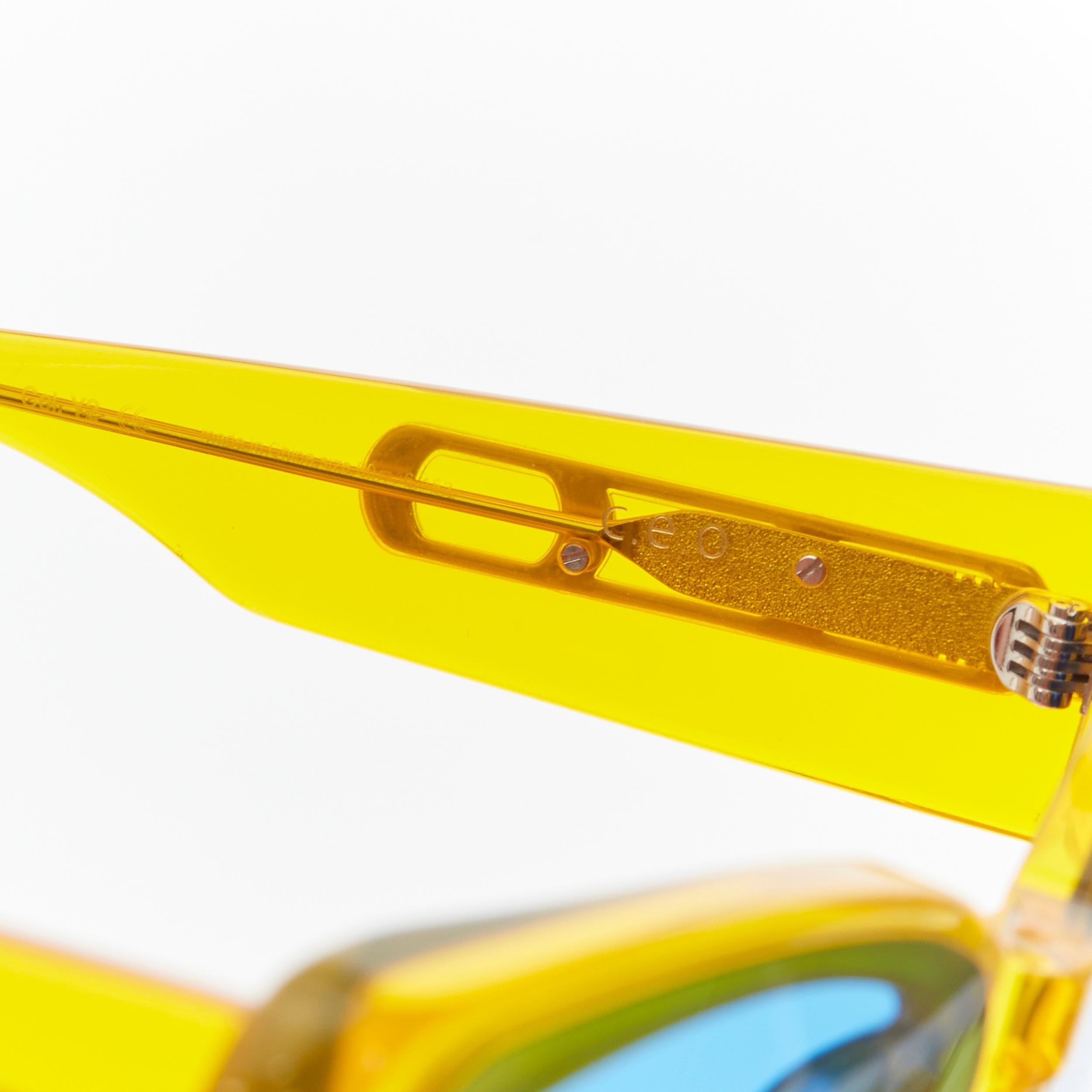 new ALEXANDER WANG GENTLE MONSTER CEO yellow blue rectangular sunglasses 1