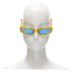 new ALEXANDER WANG GENTLE MONSTER CEO yellow blue rectangular sunglasses