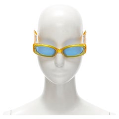 nuovi occhiali da sole ALEXANDER WANG GENTLE MONSTER CEO giallo blu rettangolare